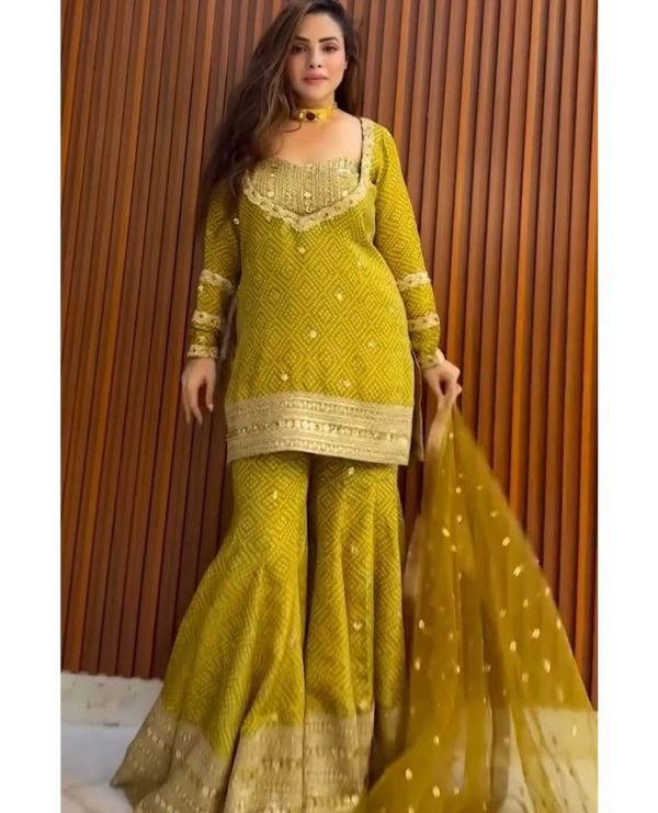 LADY LOOK 026 B DESIGNER PLAZZO SUITS WHOLESALE