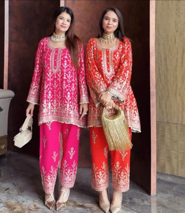 LADY LOOK 028 A B DESIGNER PLAZZO SUIT WOLESALE