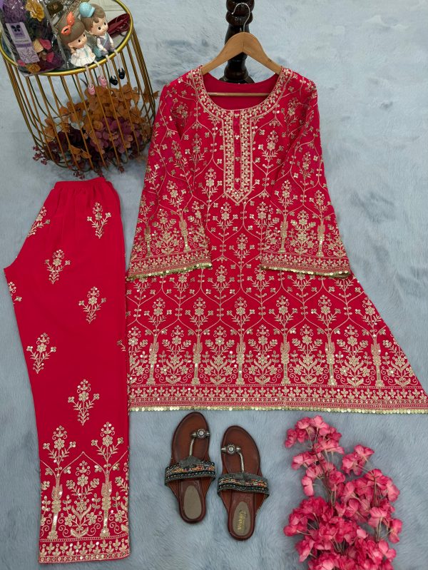 LADY LOOK 028 A B DESIGNER PLAZZO SUIT WOLESALE