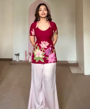 LADY LOOK 030 A DESIGNER KURTI PLAZZO WHOLESALE