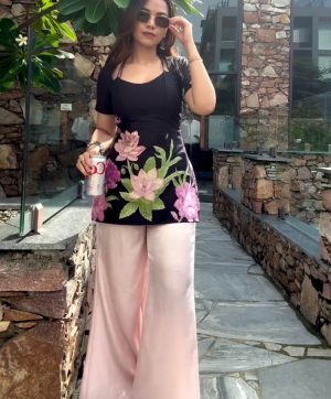 LADY LOOK 030 B DESIGNER KURTI PLAZZO WHOLESALE