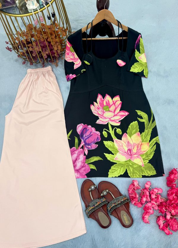 LADY LOOK 030 B DESIGNER KURTI PLAZZO WHOLESALE