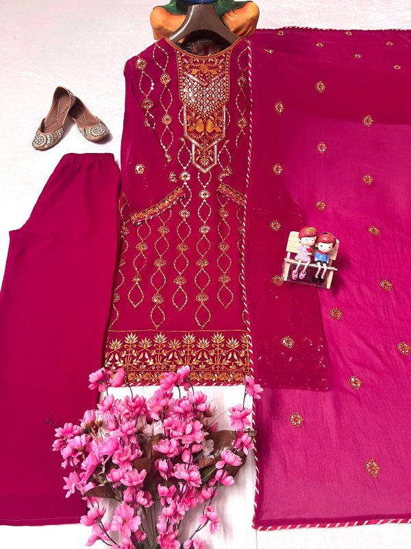LC 1396 DESIGNER GEORGETTE SALWAR SUITS WHOLESALE