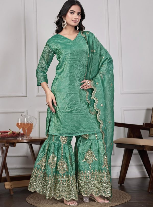 LC 1404 DESIGNER SHARARA SUITS WHOLESALE