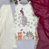 LG 1994 B PLAZZO PAIR WITH EMBROIDERED PEACOCK SUIT
