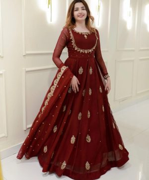 LG 2006 DESIGNER GEORGETTE GOWN WHOLESALE