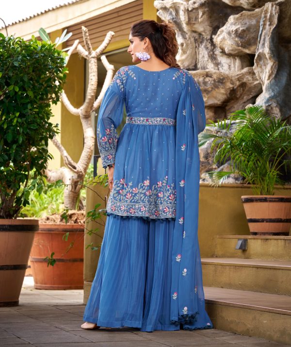 LOOMEERA LM 08 B DESIGNER PLAZZO SUITS WHOLESALE