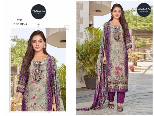MEHBOOB TEX 1713 A VISCOSE MUSLIN PAKISTANI SUITS