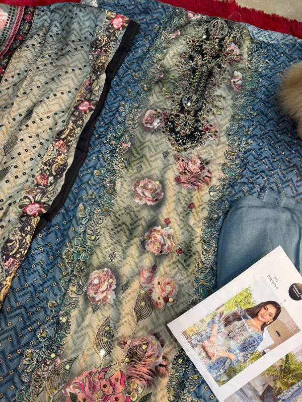 MEHBOOB TEX 1713 B VISCOSE MUSLIN PAKISTANI SUITS