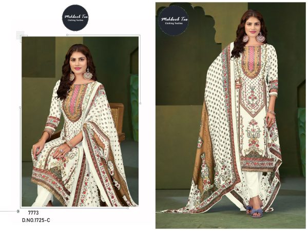 MEHBOOB TEX 1725 C VISCOSE MUSLIN PAKISTANI SUIT