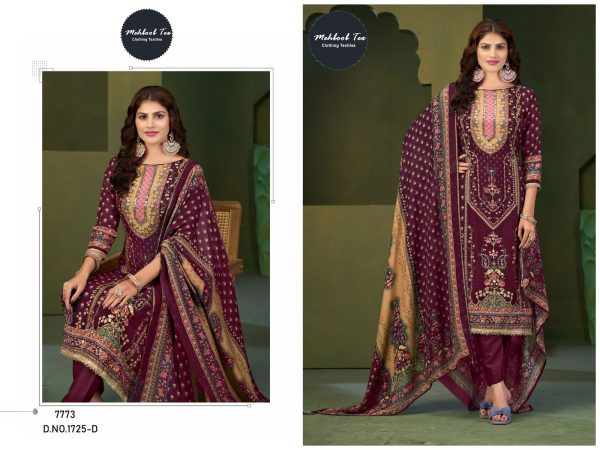 MEHBOOB TEX 1725 D VISCOSE MUSLIN PAKISTANI SUIT