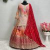 MT 1011 DESIGNER GEORGETTE TOP LEHENGA WHOLESALE