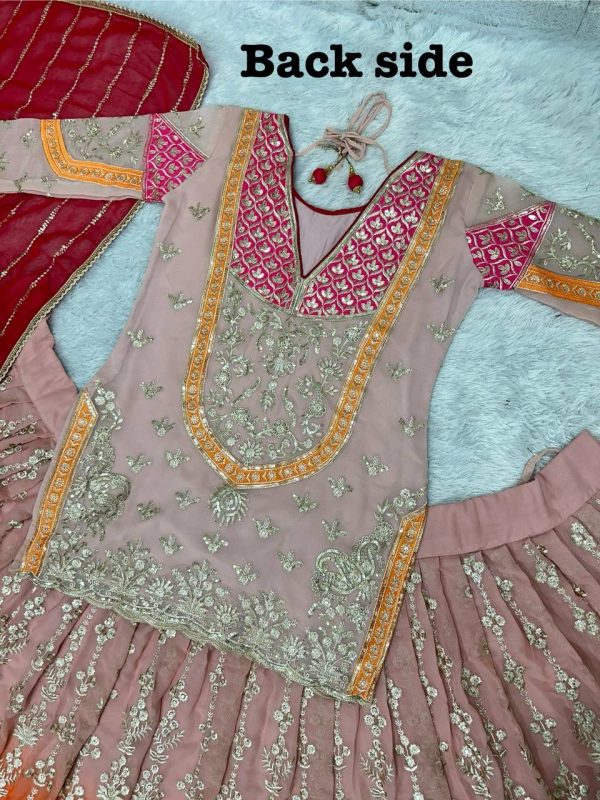 MT 1011 DESIGNER GEORGETTE TOP LEHENGA WHOLESALE