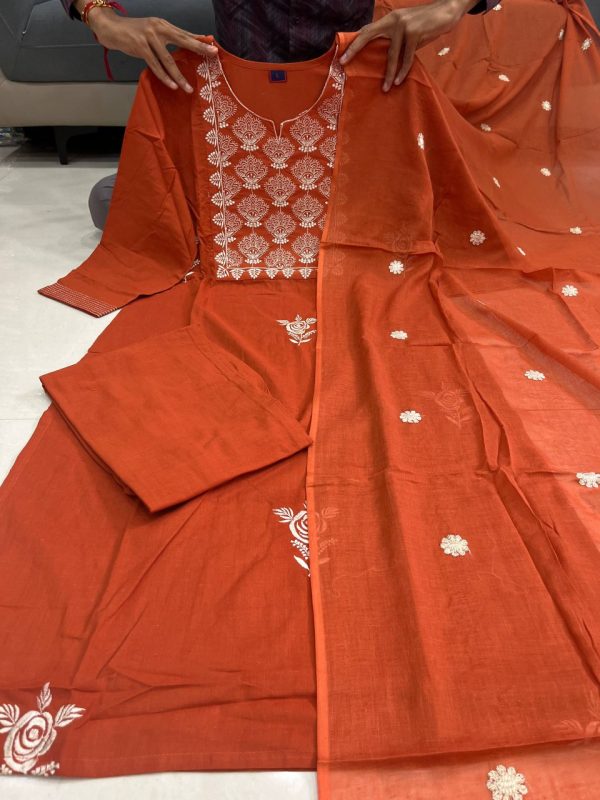 MURTI TRENDS ORANGE COTTON KURTI WHOLESALE