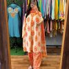 MURTI TRENDS ORANGE COTTON STYLISH KURTI