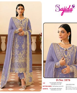 SAJIDA DESIGNERS 1076 GEORGETTE PAKISTANI SUITS