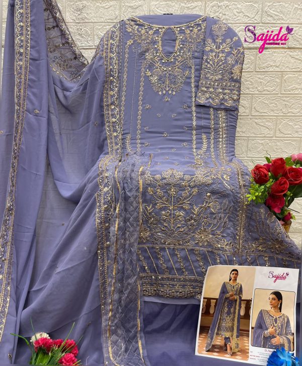 SAJIDA DESIGNERS 1076 GEORGETTE PAKISTANI SUITS