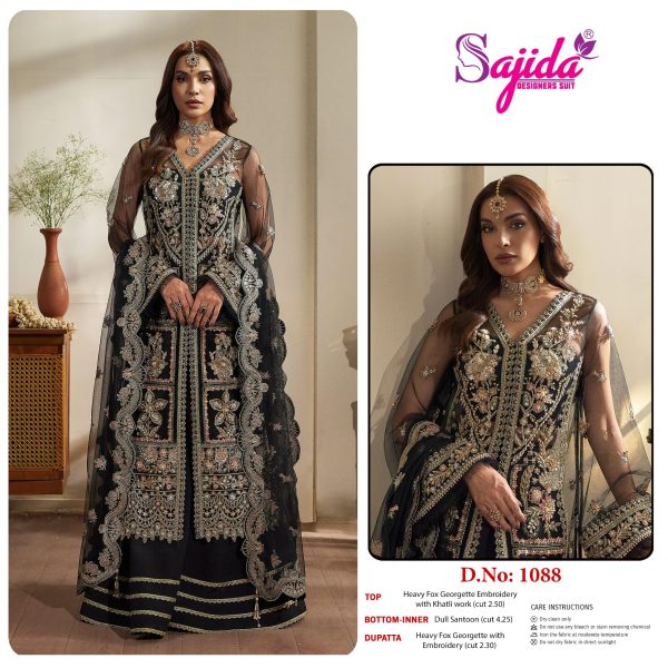SAJIDA DESIGNERS 1088 GEORGETTE SALWAR KAMEEZ
