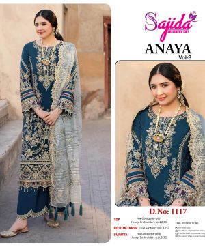 SAJIDA DESIGNERS 1117 ANAYA VOL 3 GEORGETTE SUIT