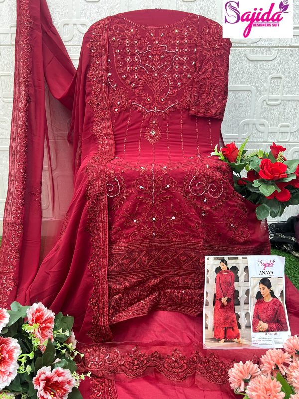SAJIDA DESIGNERS 1118 ANAYA VOL 3 GEORGETTE SUIT