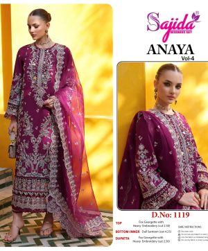 SAJIDA DESIGNERS 1119 ANAYA VOL 4 PAKISTANI SUITS