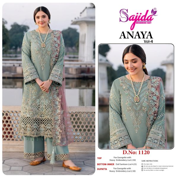 SAJIDA DESIGNERS 1120 ANAYA VOL 4 PAKISTANI SUITS