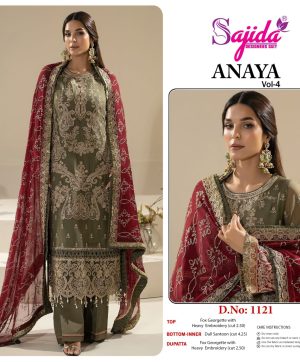 SAJIDA DESIGNERS 1121 ANAYA VOL 4 PAKISTANI SUITS