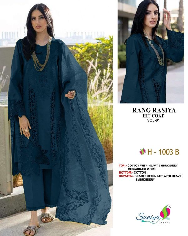 SANIYA TRENDZ 1003 B RANG RASIYA VOL 1 SALWAR SUITS