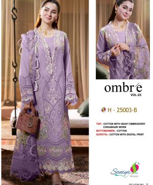 SANIYA TRENDZ 25003 B OMBR'E VOL 25 COTTON SUITS