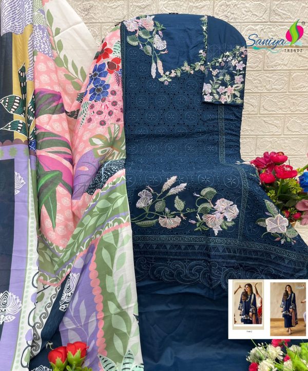 SANIYA TRENDZ 7144 C COTTON PAKISTANI SUITS