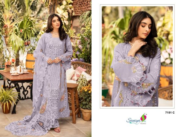 SANIYA TRENDZ 7151 C COTTON PAKISTANI SALWAR SUITS