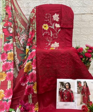 SANIYA TRENDZ 7166 A COTTON CHIKANKARI SUITS