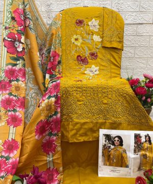SANIYA TRENDZ 7166 C COTTON CHIKANKARI SUITS