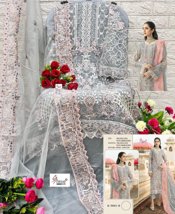 SHREE FABS K 5041 B ORGANZA SILK SALWAR KAMEEZ