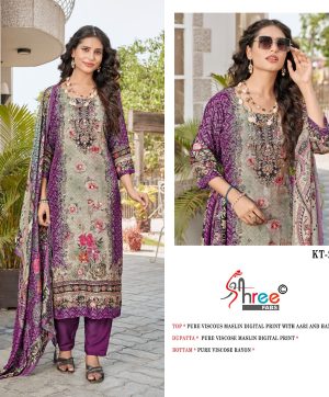 SHREE FABS KT 240 A VISCOSE MUSLIN SALWAR SUITS