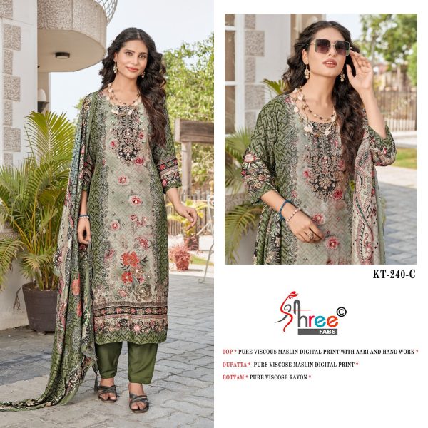 SHREE FABS KT 240 C VISCOSE MUSLIN SALWAR SUITS