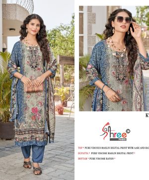 SHREE FABS KT 240 VISCOSE MUSLIN SALWAR SUITS