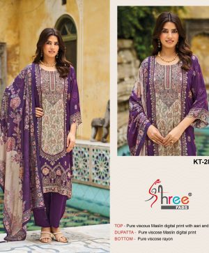 SHREE FABS KT 281 A VISCOSE MUSLIN SALWAR KAMEEZ