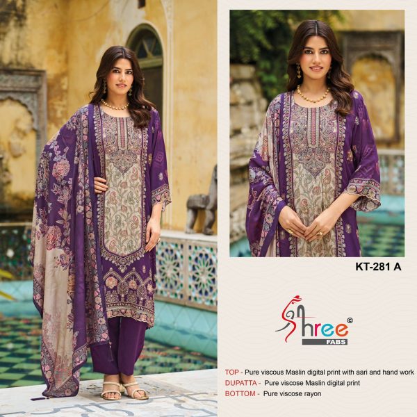 SHREE FABS KT 281 A VISCOSE MUSLIN SALWAR KAMEEZ