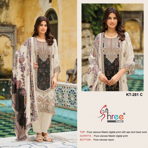 SHREE FABS KT 281 C VISCOSE MUSLIN SALWAR KAMEEZ