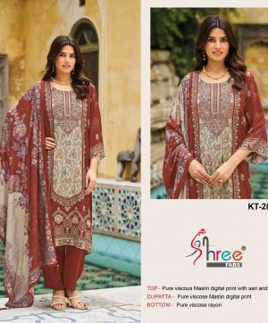 SHREE FABS KT 281 D VISCOSE MUSLIN SALWAR KAMEEZ