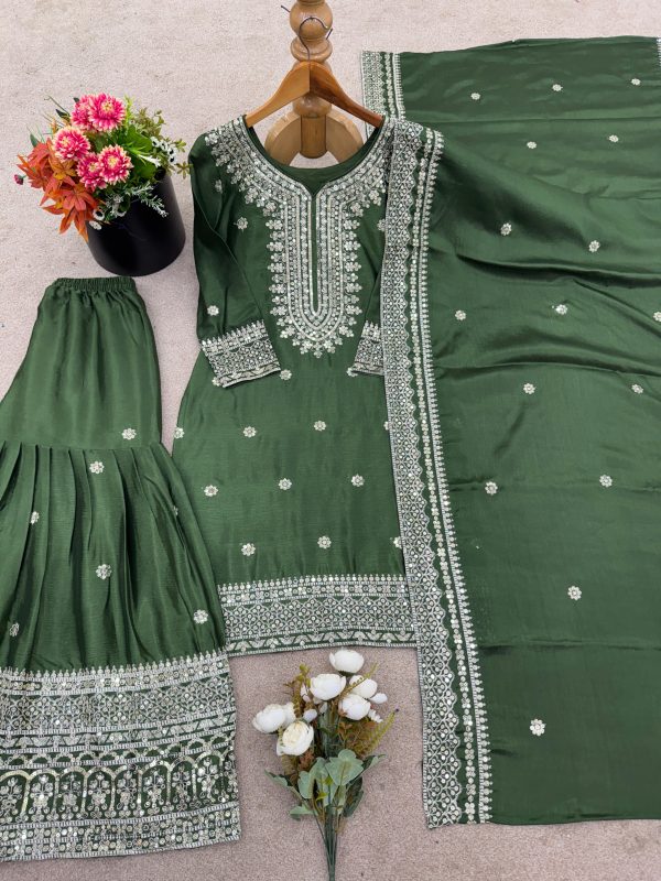 SHREE HARI NSR 800 G DESIGNER TOP SHARARA SUITS