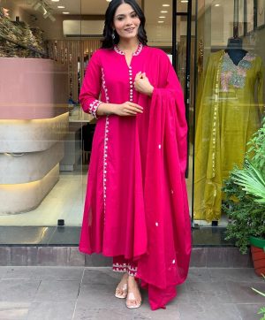 SHRUTI CREATION READYMADE PINK COTTON KURTI