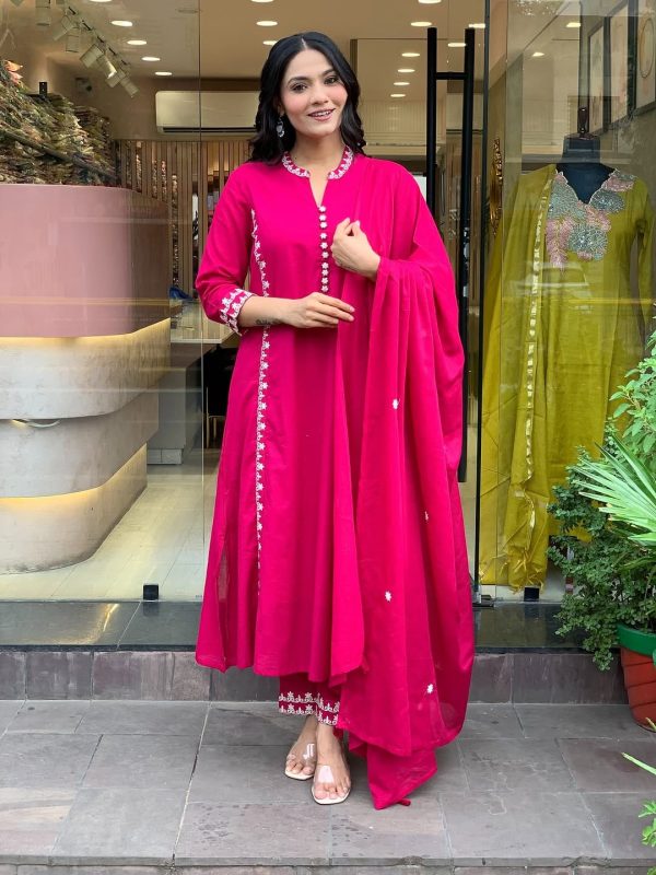 SHRUTI CREATION READYMADE PINK COTTON KURTI