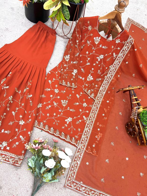 SRK 5303 DESIGNER SHARARA PLAZZO SUITS ONLINE