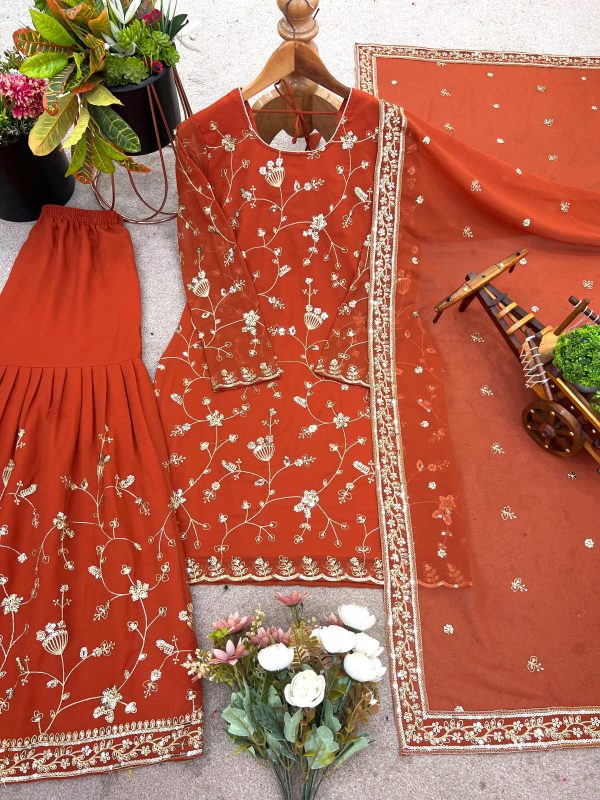 SRK 5303 DESIGNER SHARARA PLAZZO SUITS ONLINE