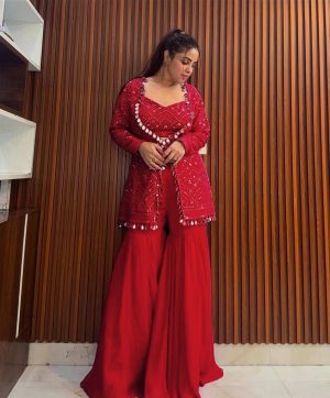 VF 212 B INDO WESTERN SHARARA SET WHOLESALE