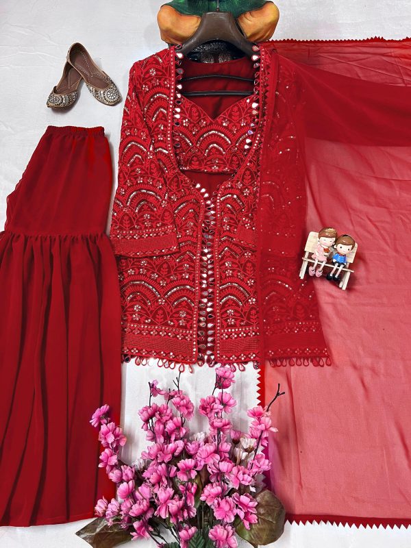 VF 212 B INDO WESTERN SHARARA SET WHOLESALE
