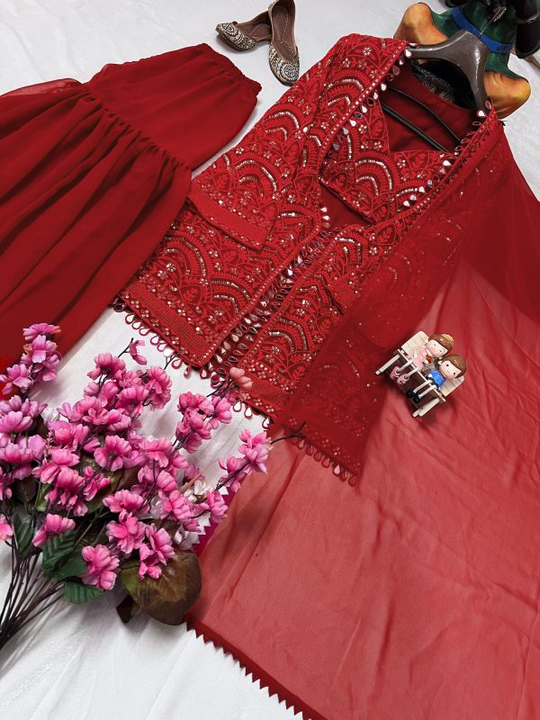 VF 212 B INDO WESTERN SHARARA SET WHOLESALE