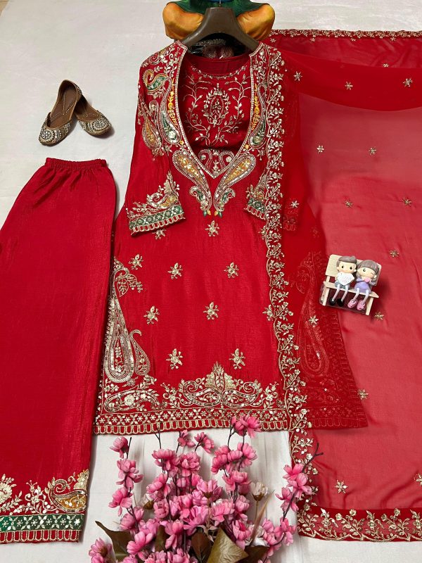 VF 216 TRENDING CHINON BLOUSE SUITS WHOLESALE